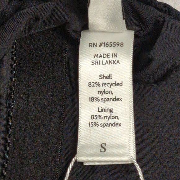 Andie The Luzon Black One Piece Eco Nylon Swimwear Bathing Suit Size S New - Picture 8 of 11